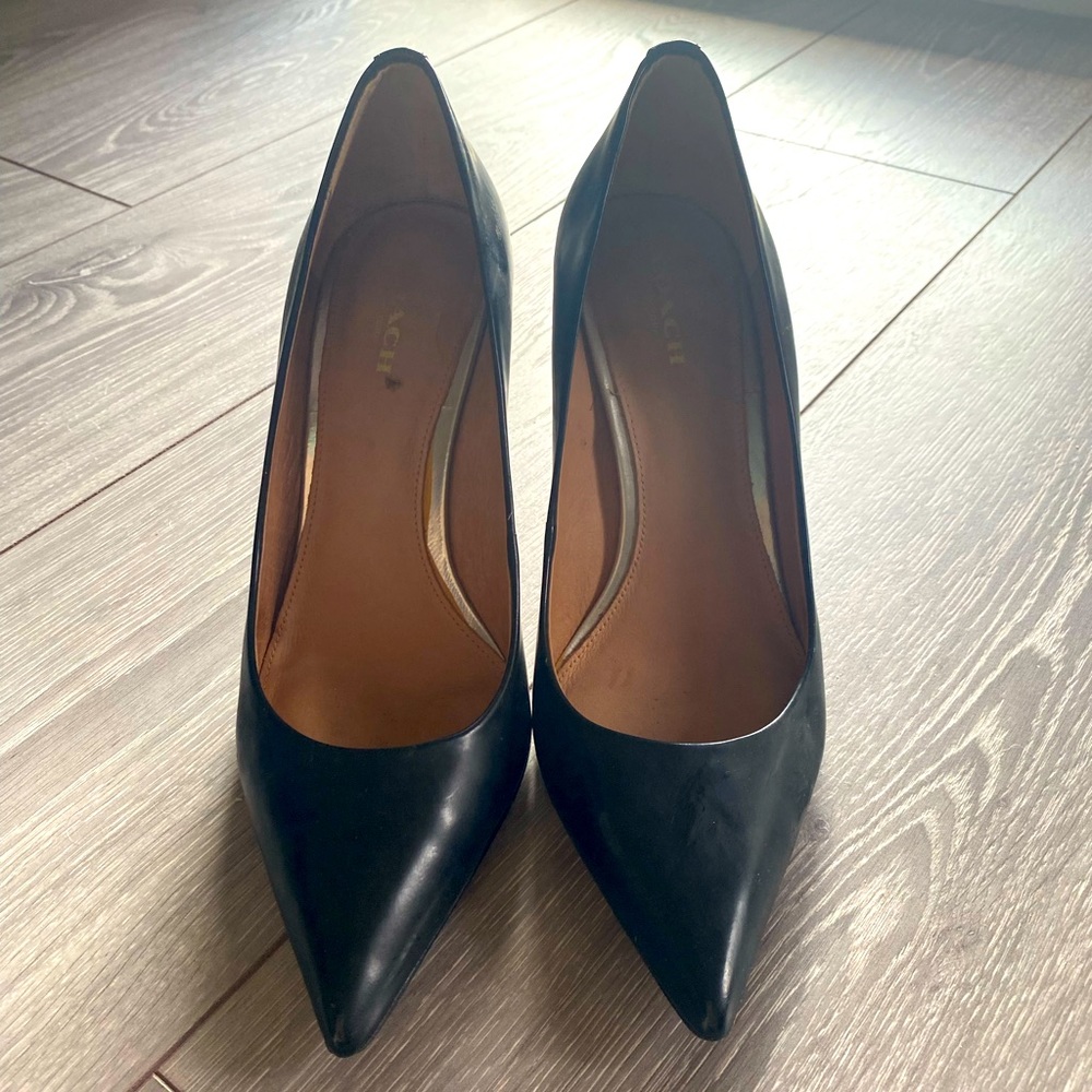 Coach Black Leather Pumps